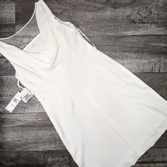 Evan Picone Mesh Front Floral Swag Back Midi Dress Size 10 - Picture 5 of 5